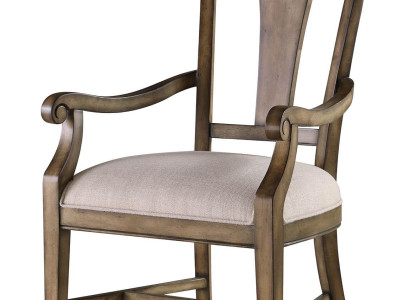 Stuhl Braun Design Wohnzimmer Esszimmer Holz Stühle Polster mit Armlehne Neu